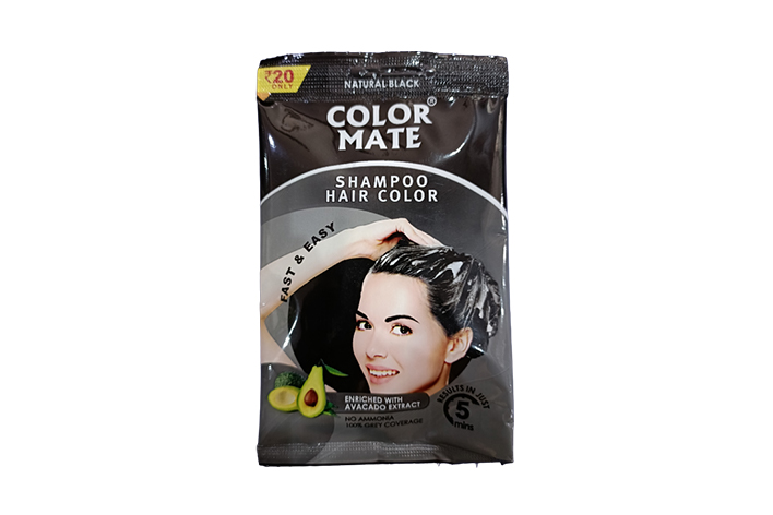 Color Mate Hair Color Black Shampoo, 15 ml, 2 ₹ OFF | Buy4earn